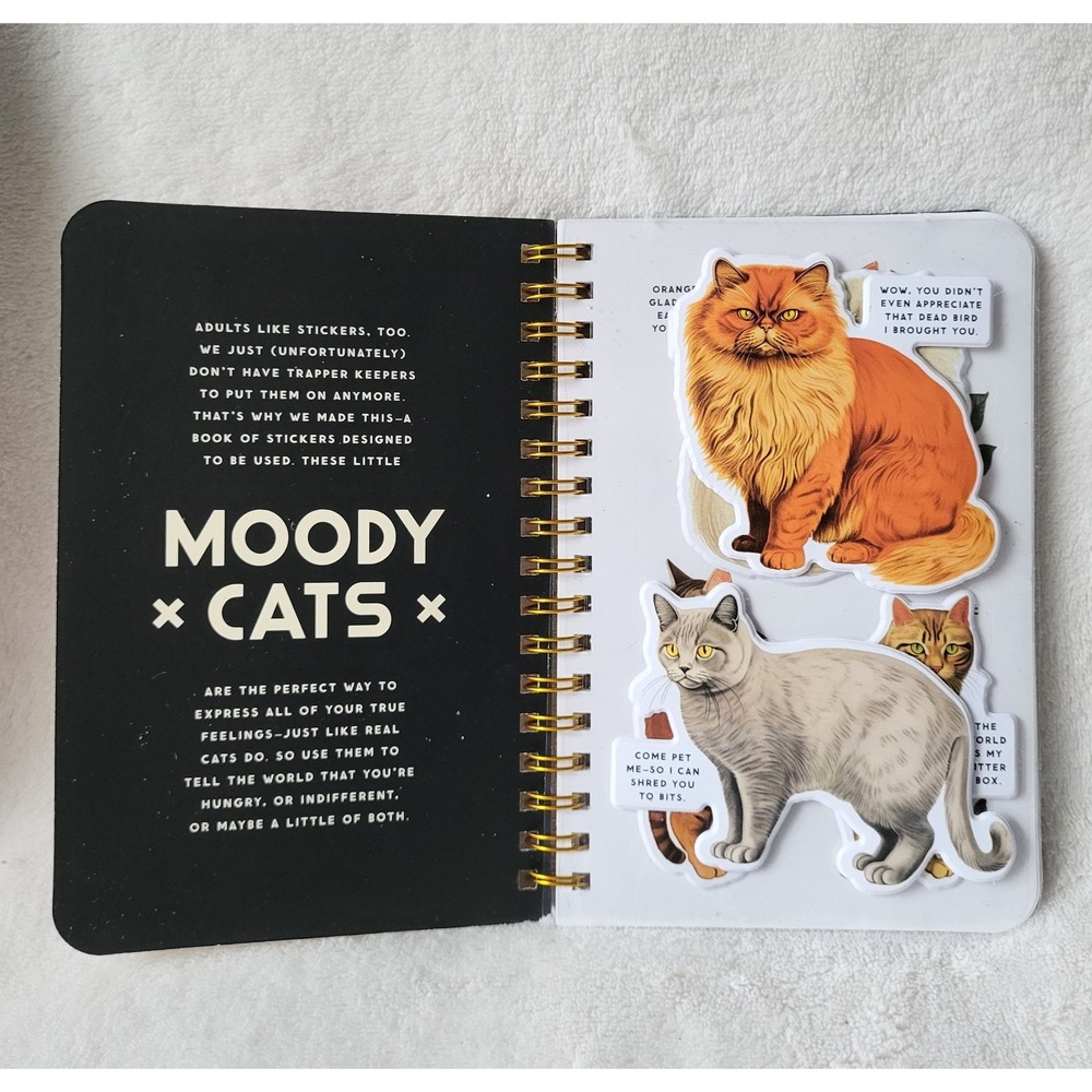 Moody Cats Sticker Book New Puffy & Flat Assortment New Never Used - Picture 2 of 5